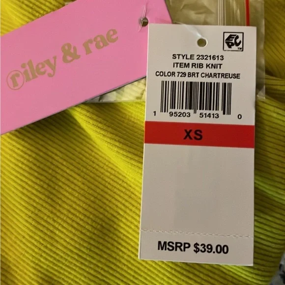 Riley & Rae XS Rib Knit Top - Picture 6 of 7